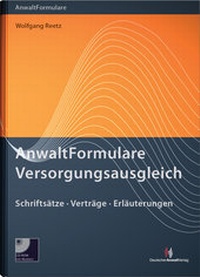 Enlarge image Cover: AnwaltFormulare Versorgungsausgleich - Deutscher Anwaltverlag