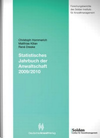 Abbildung von: Statistisches Jahrbuch der Anwaltschaft 2009/2010 - Deutscher Anwaltverlag