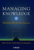 Cover: Managing Knowledge - Wiley
