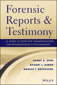 Enlarge image Cover: Forensic Reports and Testimony - Wiley