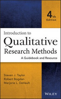 Enlarge image Cover: Introduction to Qualitative Research Methods - Wiley