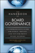 Cover: The Handbook of Board Governance - Wiley