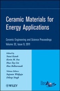 Cover: Ceramic Materials for Energy Applications - Wiley