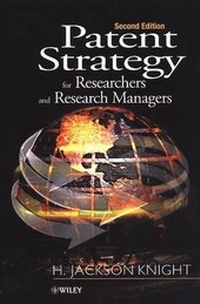 Enlarge image Cover: Patent Strategy for Researchers and Research Managers - Wiley