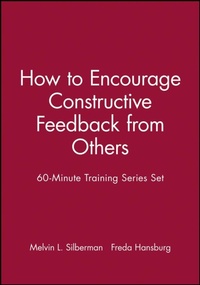 Enlarge image Cover: 60-Minute Training Series Set: How to Encourage Constructive Feedback from Others - Pfeiffer