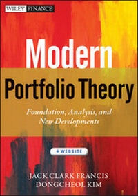 Enlarge image Cover: Modern Portfolio Theory - Wiley