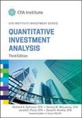 Cover: Quantitative Investment Analysis - Wiley