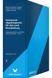 Abbildung von: Kommunalabgabengesetz für das Land Brandenburg - Kommunal- und Schul-Verlag