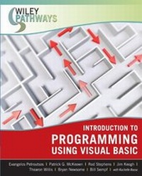 Abbildung von: Wiley Pathways Introduction to Programming using Visual Basic - Wiley
