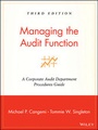 Cover: Managing the Audit Function - Wiley