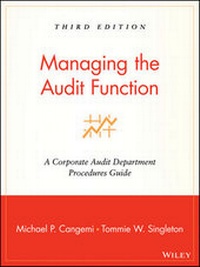 Enlarge image Cover: Managing the Audit Function - Wiley
