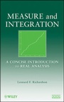 Cover: Measure and Integration - Wiley