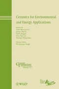 Cover: Ceramics for Environmental and Energy Applications - Wiley