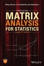 Cover: Matrix Analysis for Statistics - Wiley