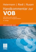 Cover: Handkommentar zur VOB - Springer Vieweg