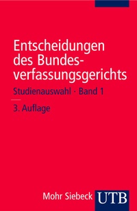 Abbildung von: Entscheidungen des Bundesverfassungsgerichts - UTB