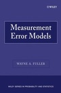 Cover: Measurement Error Models - Wiley