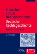 Cover: Deutsche Rechtsgeschichte, Bd. 2 - UTB