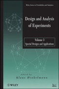 Cover: Design and Analysis of Experiments - Wiley