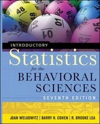 Enlarge image Cover: Introductory Statistics for the Behavioral Sciences - Wiley