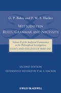 Cover: Wittgenstein: Rules, Grammar and Necessity - Wiley