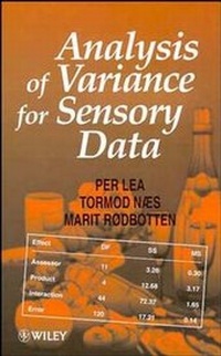 Enlarge image Cover: Analysis of Variance for Sensory Data - Wiley