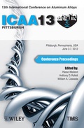 Cover: 13th International Conference on Aluminum Alloys - Wiley