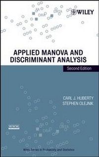 Enlarge image Cover: Applied MANOVA and Discriminant Analysis - Wiley