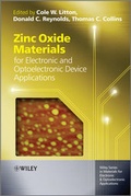 Cover: Zinc Oxide Materials for Electronic and Optoelectronic Device Applications - Wiley