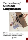 Cover: The Handbook of Clinical Linguistics - Wiley