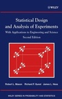 Cover: Statistical Design and Analysis of Experiments - Wiley