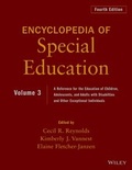 Cover: Encyclopedia of Special Education. A Reference for the Education of Children, Adolescents, and Adults Disabilities and Other Exceptional Individuals - Wiley