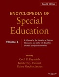 Cover: Encyclopedia of Special Education. A Reference for the Education of Children, Adolescents, and Adults Disabilities and Other Exceptional Individuals - Wiley
