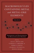 Cover: Macromolecules Containing Metal and Metal-Like Elements - Wiley
