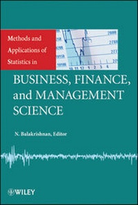 Enlarge image Cover: Methods and Applications of Statistics in Business, Finance, and Management Science - Wiley