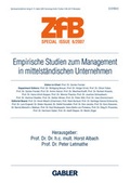 Cover: Empirische Studien zum Management in mittelst&auml;ndischen Unternehmen - Springer Gabler