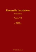 Cover: Ramesside Inscriptions - Wiley