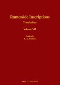 Enlarge image Cover: Ramesside Inscriptions - Wiley
