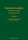 Cover: Ramesside Inscriptions - Wiley