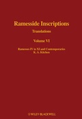 Cover: Ramesside Inscriptions - Wiley