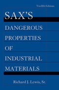 Cover: Sax's Dangerous Properties of Industrial Materials - Wiley