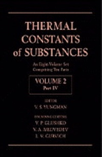 Abbildung von: Thermal Constants of Substances - Wiley