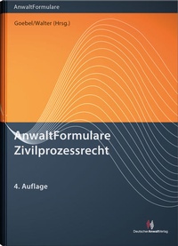 Abbildung von: AnwaltFormulare Zivilprozessrecht - Deutscher Anwaltverlag