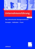 Cover: Unternehmensf&uuml;hrung - Springer Gabler