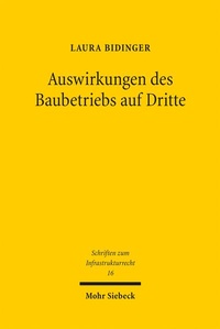 Abbildung von: Auswirkungen des Baubetriebs auf Dritte - Mohr Siebeck