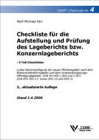 Abbildung von: Checkliste für die Aufstellung und Prüfung des Lageberichts bzw. Konzernlageberichts - IDW