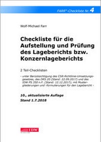 Abbildung von: Checkliste 4 für die Aufstellung und Prüfung des Lageberichts bzw. Konzernlageberichts - IDW