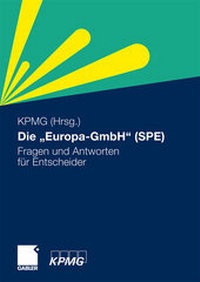 Abbildung von: Die "Europa-GmbH" (SPE) - Springer Gabler