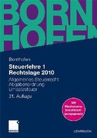 Abbildung von: Steuerlehre 1 Rechtslage 2010 - Springer Gabler