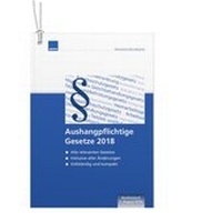 Abbildung von: Aushangpflichtige Gesetze 2018 - WEKA